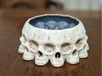 Halloween Skull Bowl Remixed by David MakerWorld: Download Free 3D Models