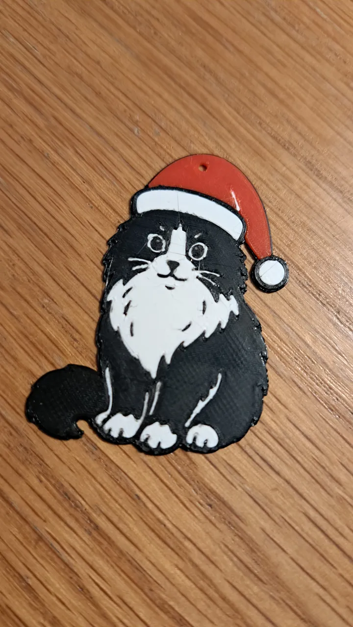 Santa Cat Earrings view 3