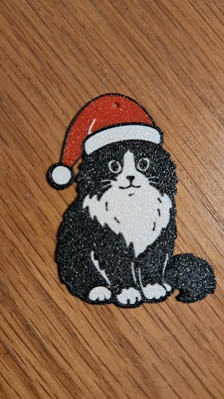 Santa Cat Earrings view 2