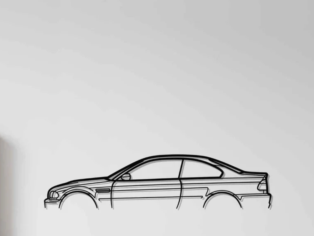 BMW Silhouette Wall Art E46 M3 