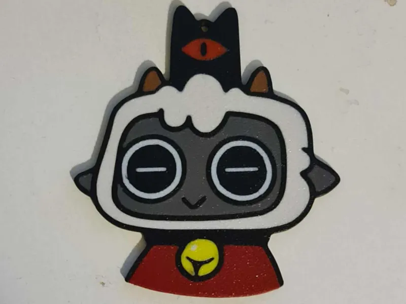 Keychain Lamb from Cult of the Lamb