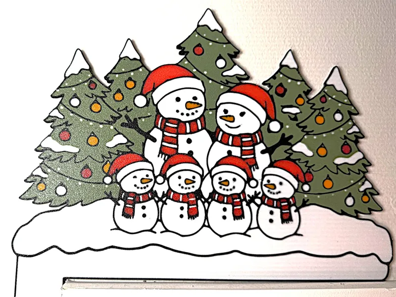 Snowman Family 4 Kids Christmas Corner