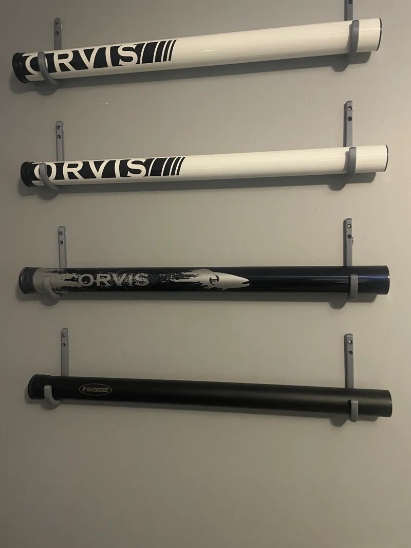 Fly rod tube holders