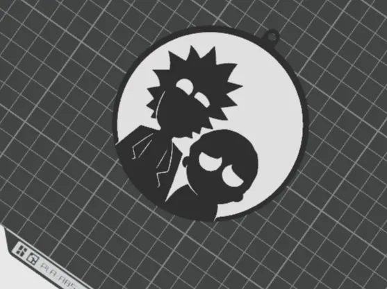 Rick and Morty keychain
