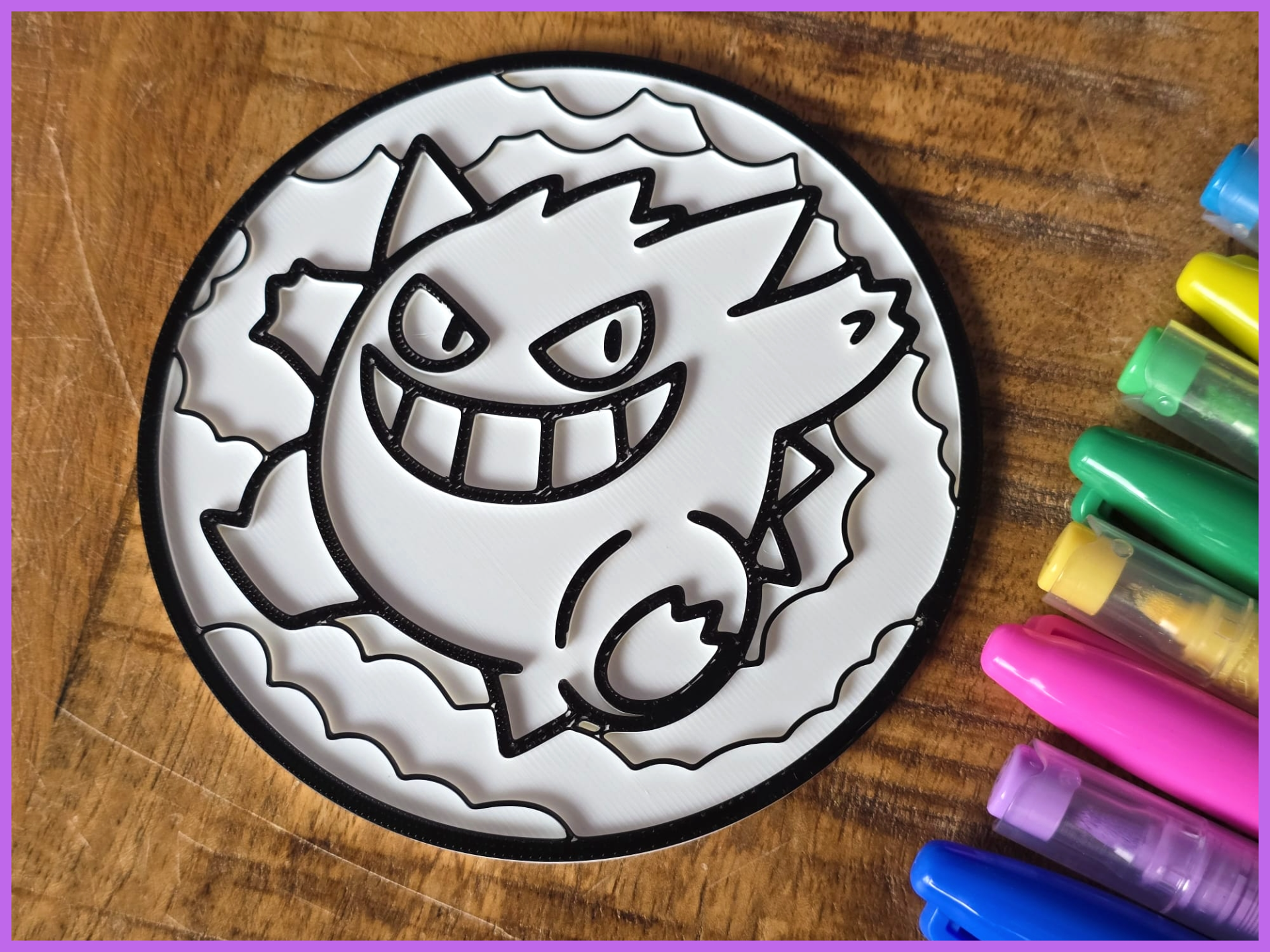 Gengar Coloring Craft DIY Decor Fun