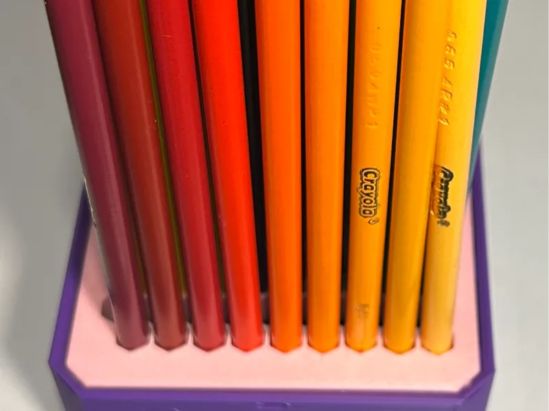 Multibin Colored Pencil Honeycomb Top