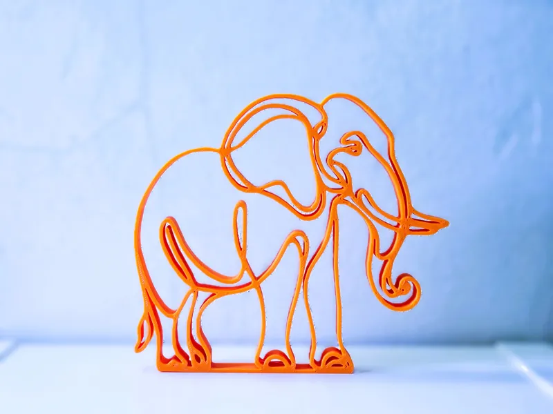 Elephant line decor 