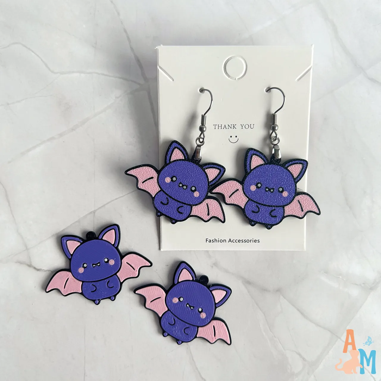 Halloween Earrings & Keyring Set (free commercial) view 2