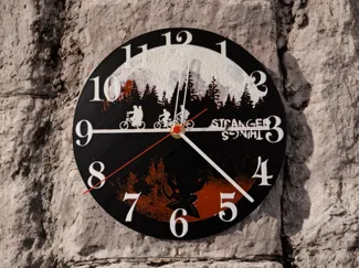 Stranger Things Inspired Wall Clock