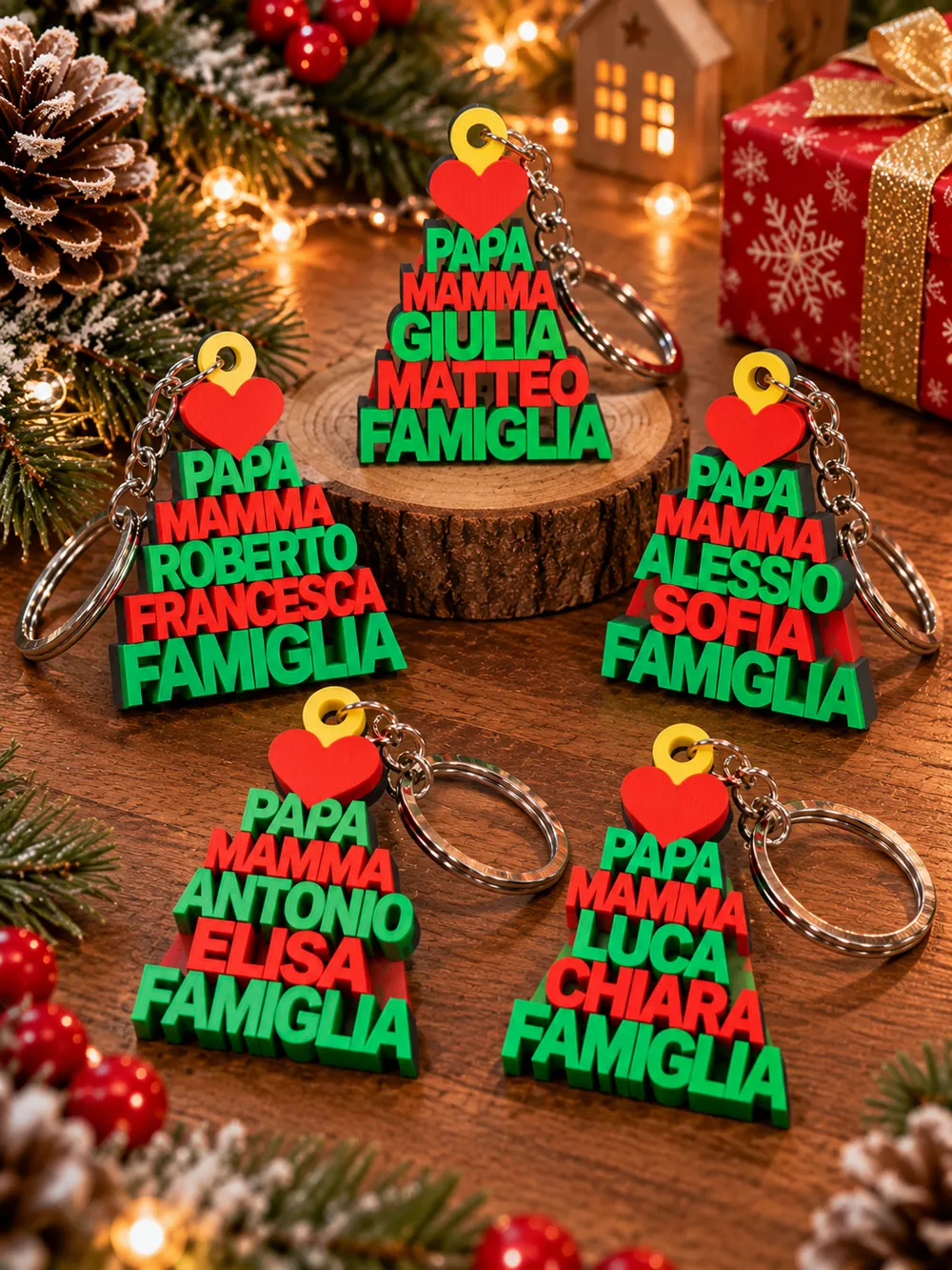 Custom Family Name Interlocking Keychain - Free 3D Print Model - MakerWorld