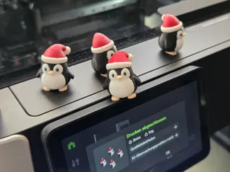 Cute fat Christmas penguin