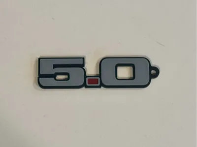 5.0 Fox Body Mustang Emblem Keychain