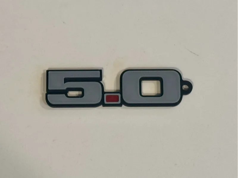 5.0 Fox Body Mustang Emblem Keychain
