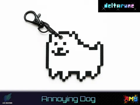 Llavero: Annoying Dog Keychain | Deltarune | AMS — referencia de MakerWorld