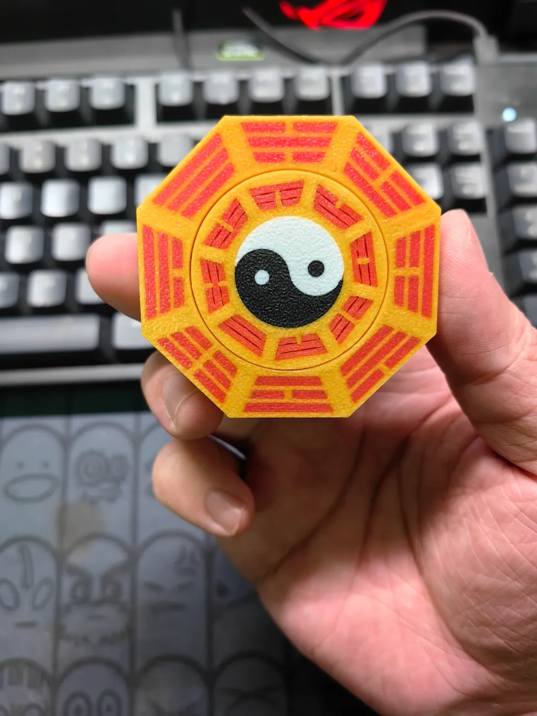 Miniatura 2 do modelo 3D 八卦指尖陀螺（608轴承版）