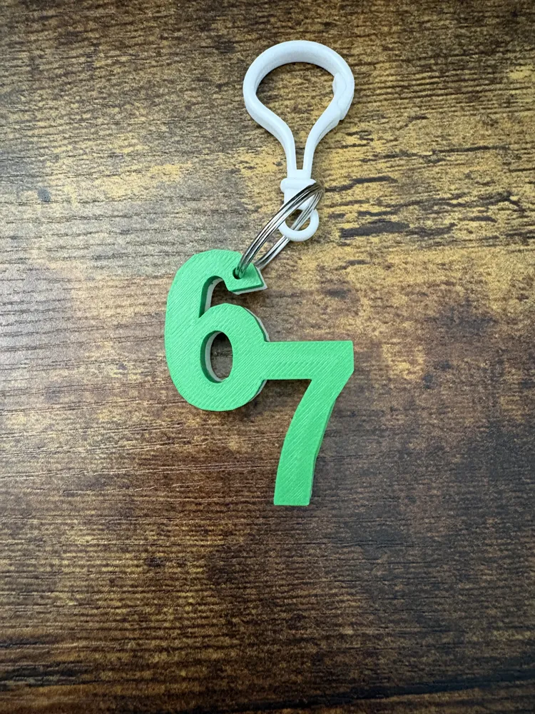 Level Up Your Style with the 6 7 Keychain! - Free 3D Print Model ...