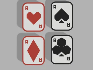 Playing card plaque