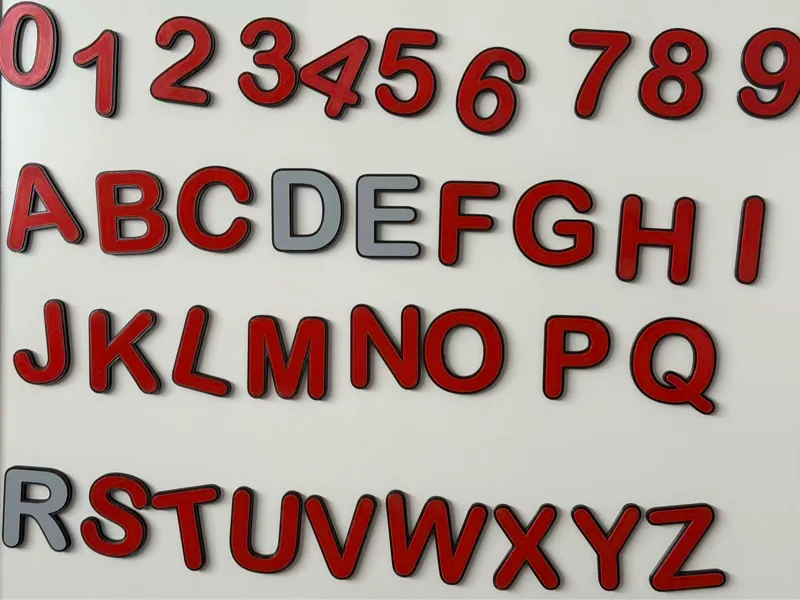 预埋磁铁一体化英文字母
