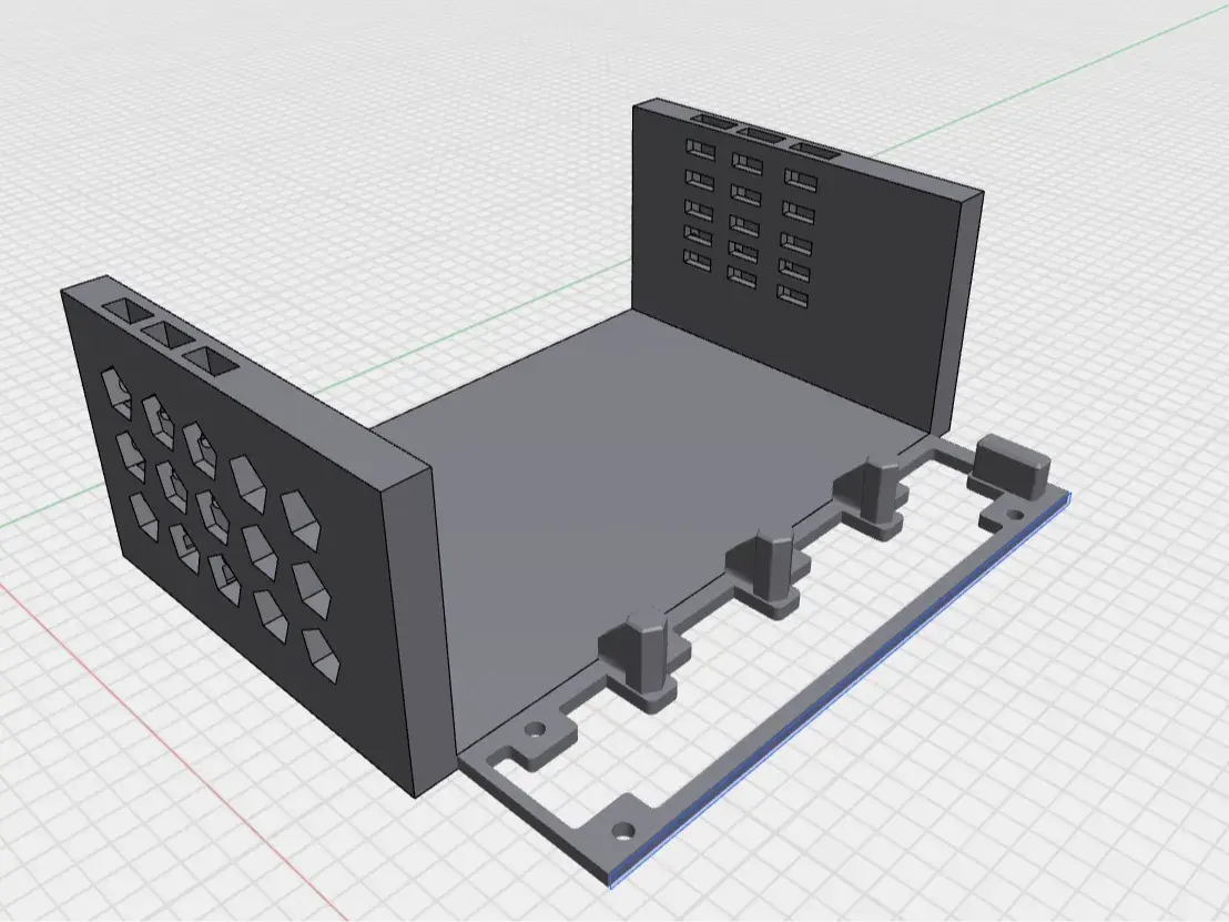 Miniatura 2 do modelo 3D BMCU靠墙背板