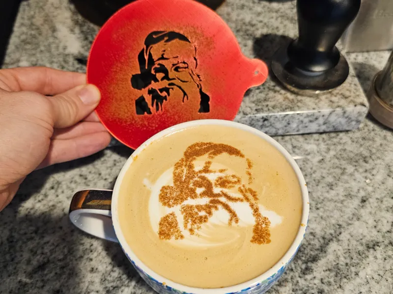 Perfect Santa Latte Art Stencil