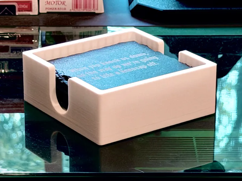 Slate Coaster Box -- Holds set of 4