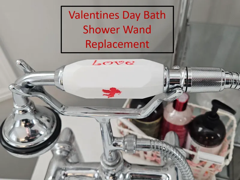 Bath Shower Wand Handle - Valentine Day themed