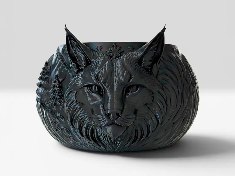 Vaso Lince delle nevi realistica