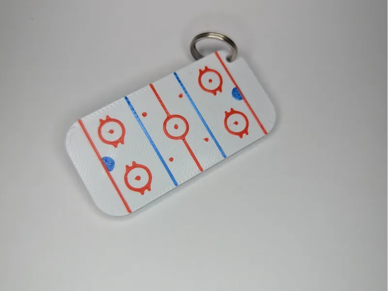 Hockey Rink Keychain