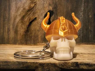 Viking Skull Keychain – 3D Printable Model