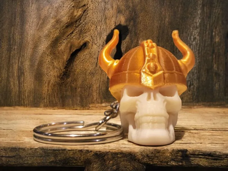 Viking Skull Keychain – 3D Printable Model