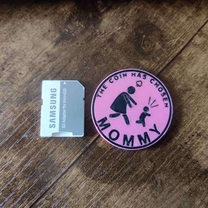 Diaper Duty Decider Coin - Smooth, Dual Color