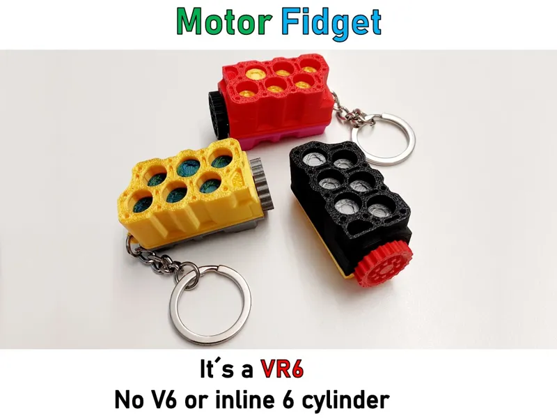 Fidget Motor VR6 - Schlüsselanhänger