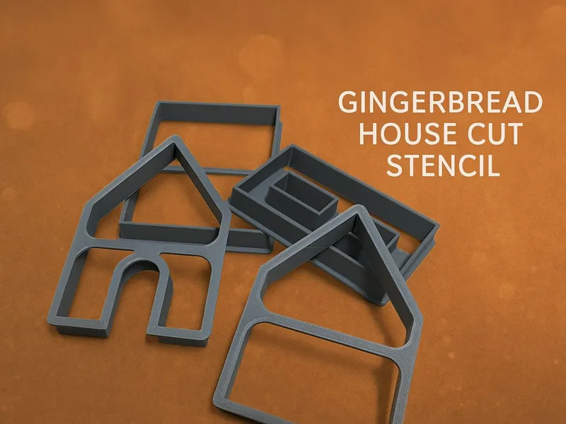 Gingerbread House Stencil Set (4-Piece)