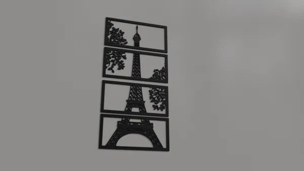 Art mural 2D Tour Eiffel