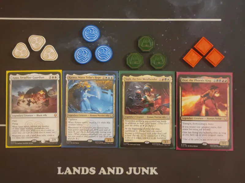 MTG Avatar Element Bending Tokens