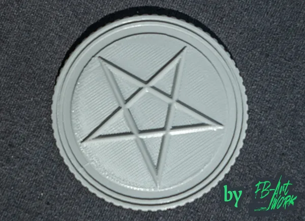 Pièce/badge pentagramme