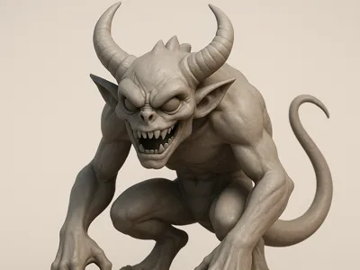 demon statue