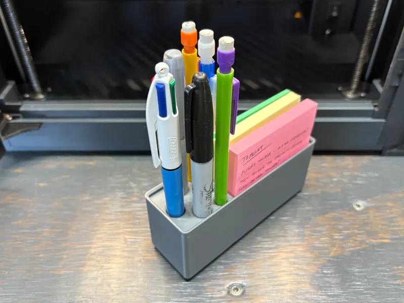 Gridfinity Pen Pencil Sharpie Sticky Note Holder