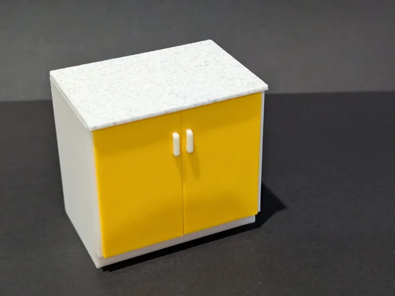 Dollhouse 1:12 2 Door Kitchen Cabinet