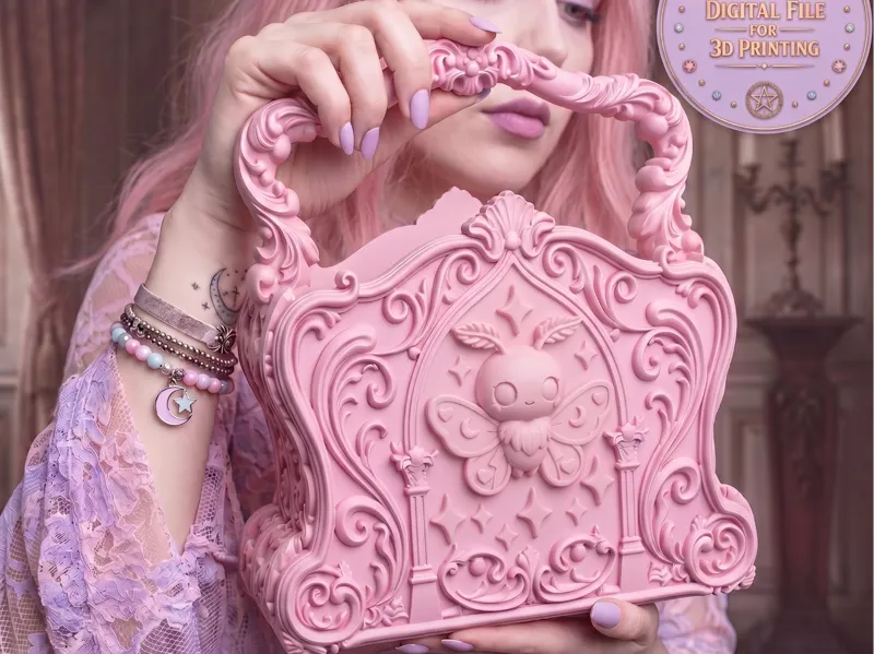 Pastel Goth Moth Handbag