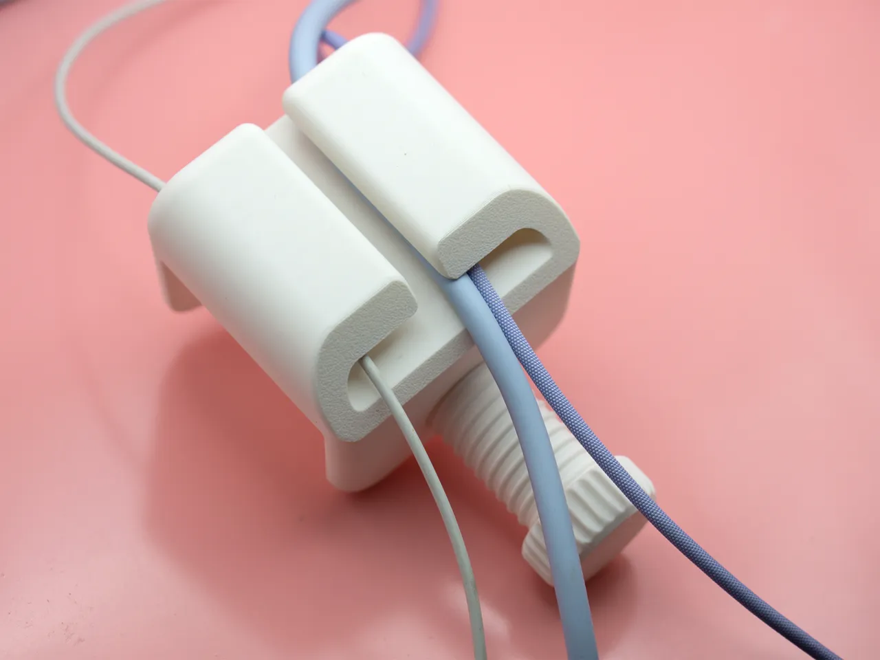 Desk Cable Management Holder by Pork3D.com view 2