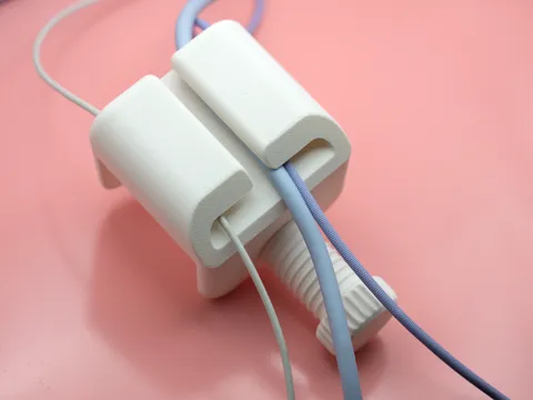 Desk Cable Management Holder by Pork3D.com view 2