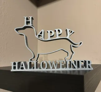 Happy Halloweiner Dachshund Sign