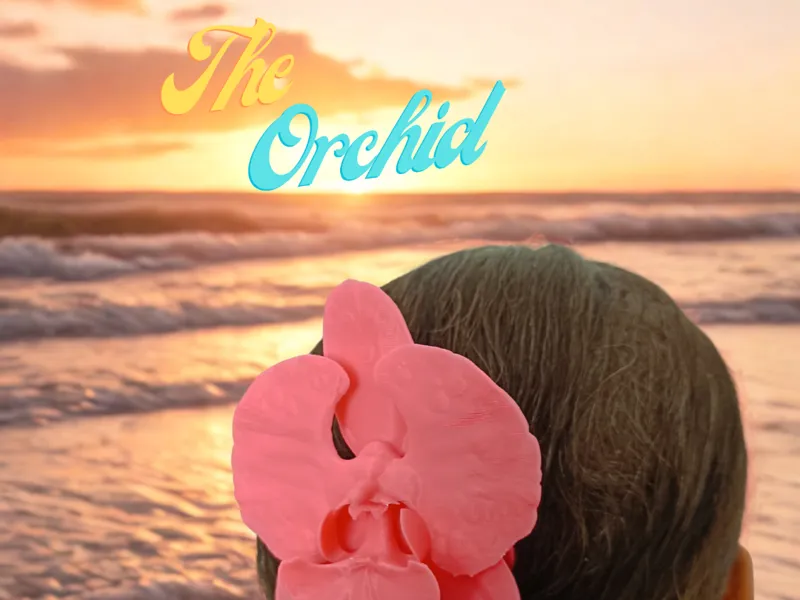 Orchid Hair Pin