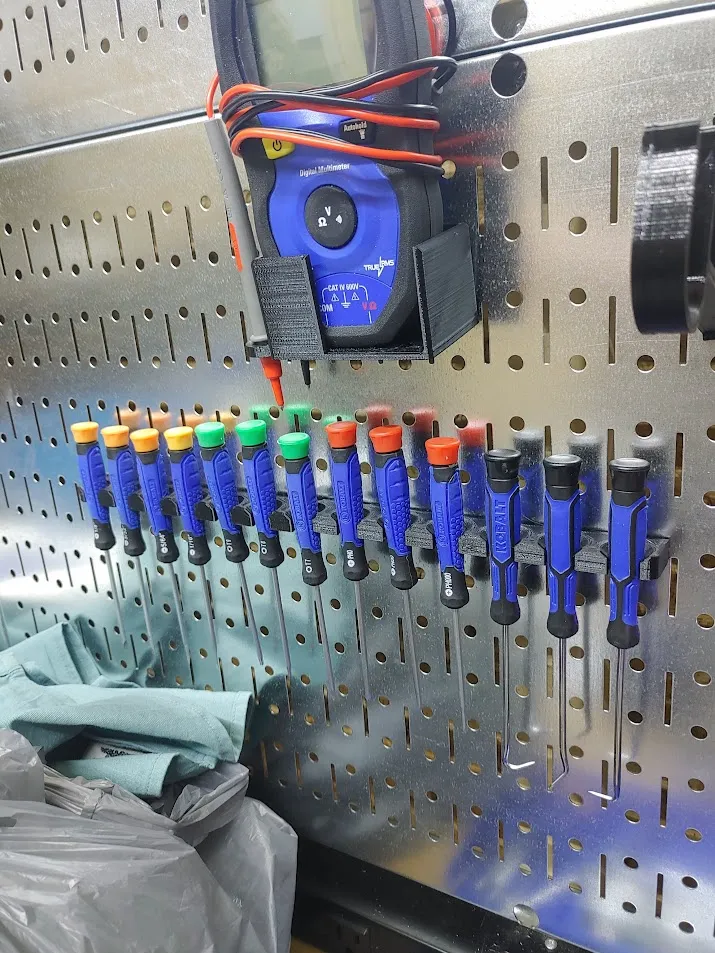 Precision screwdriver pegboard holder