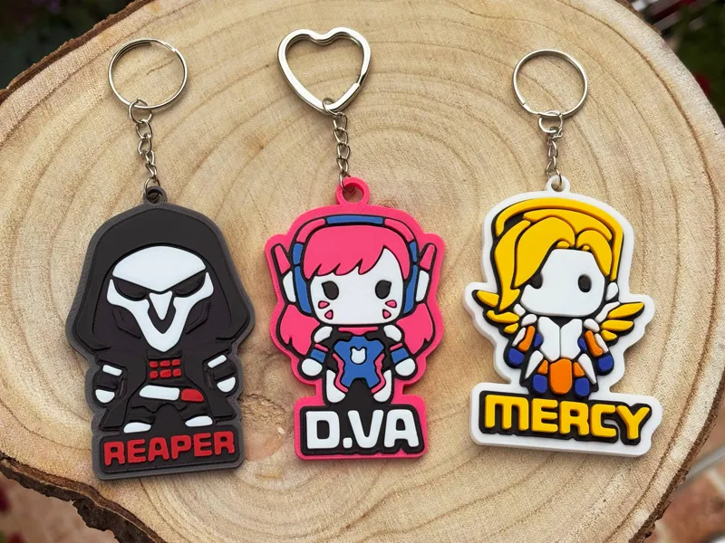 Overwatch Keychains (D.va, Mercy, Reaper)