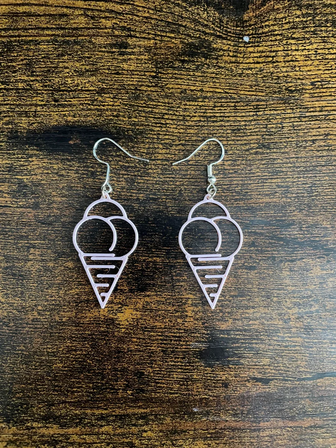 Line art Ice Cream Earrings view 3