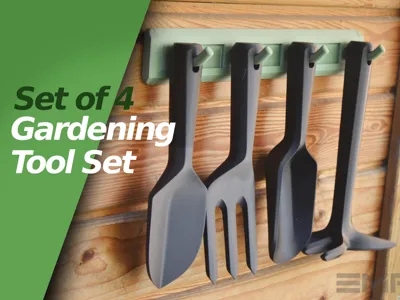 Gardening Tool-Set & wall mount