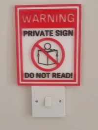 Private Sign - Do not read! NO AMS