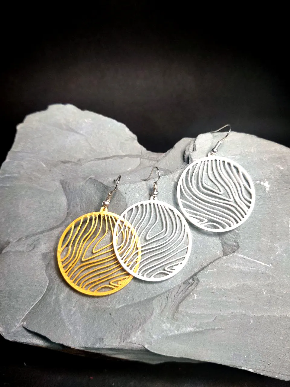 Topographic Isolines Earrings view 3